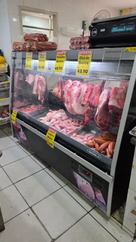 Balcão de Açougue 2,00m GATS-200 PR Preto Gelopar Linha Turino Freezer