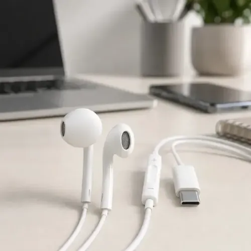 Fones De Ouvido Usb-c Tipo C Com Microfone Integrado Som Estéreo Alta Qualidade Controle D