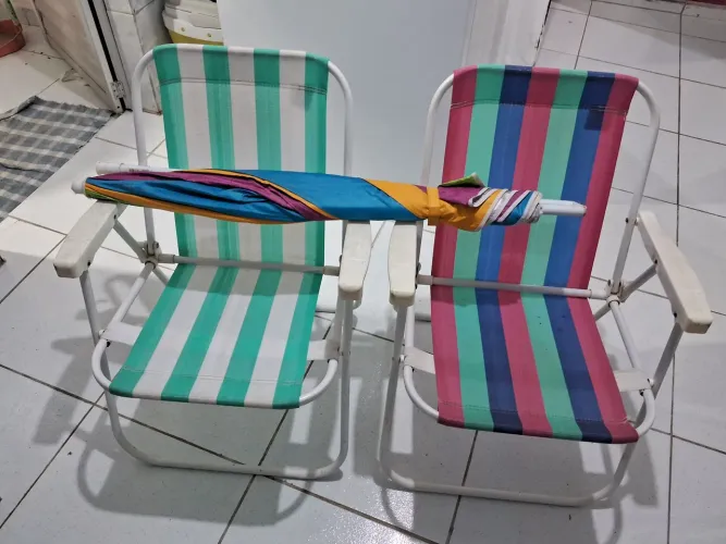 Cadeiras de praia + guarda sol