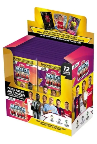 Cards Game UCL 2023/24 Match Attax Display Box com 288 Cards