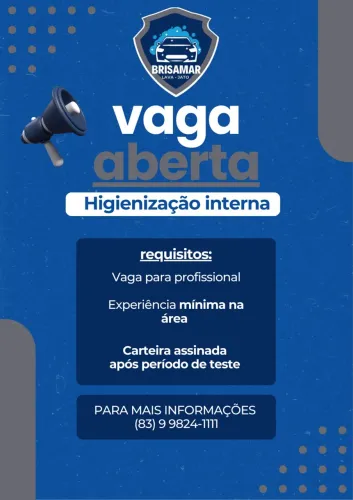 VAGA DE EMPREGO LAVA JATO