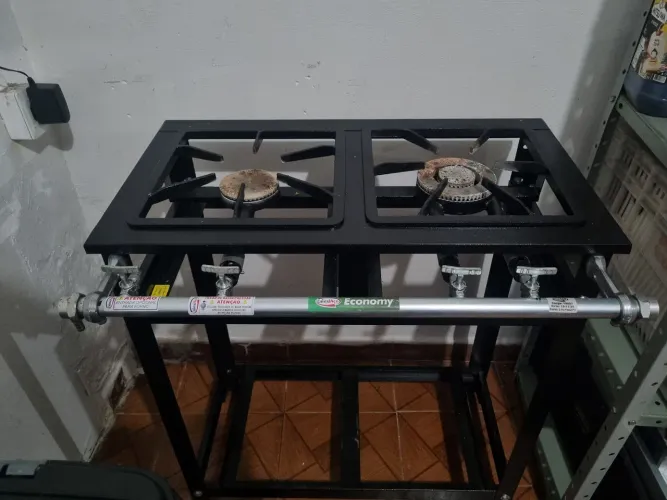 Fogão industrial 2 bocas 1 chama dupla NOVO