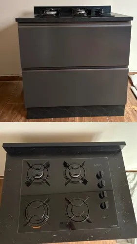 Cooktop Atlas 4 Bocas + Balcão Bartira - Ótimo Estado
