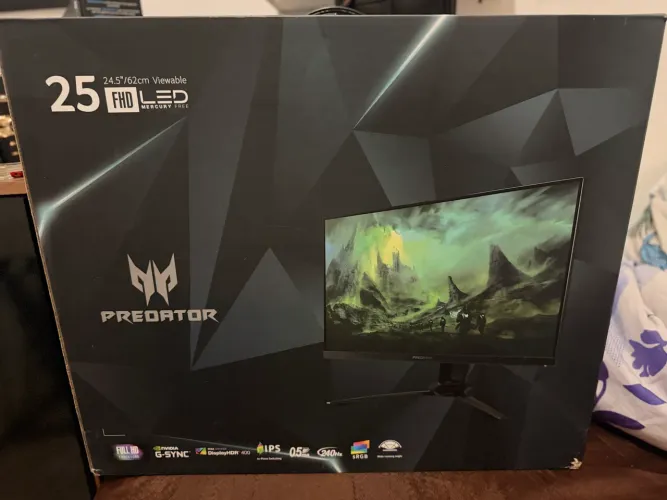 Monitor Acer Predator 25P 240hz 0.5ms Impecável 