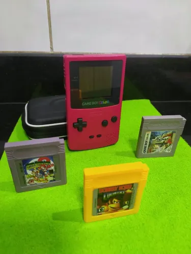 Nintendo Game Boy Color Red (Vermelho) + 3 Jogos + Case