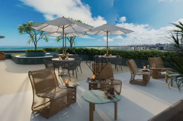 Flats Studio no térreo com área privativa á 180m da praia do Bessa - FL0987