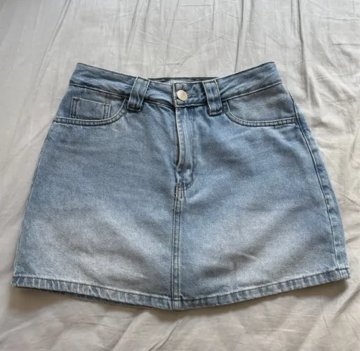 Short-saia Jeans C&A - Cintura Alta - Tamanho 38