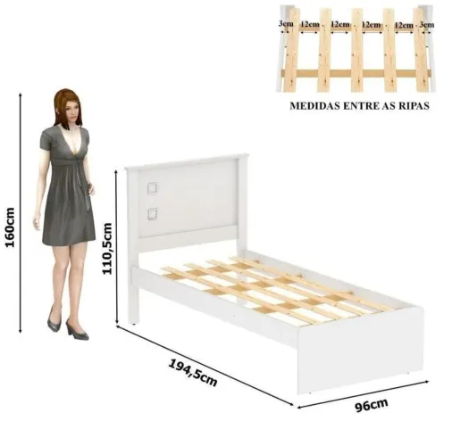 Vendo cama de solteiro com cama auxiliar