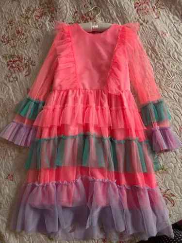 Vestido infantil balada neon - Novo