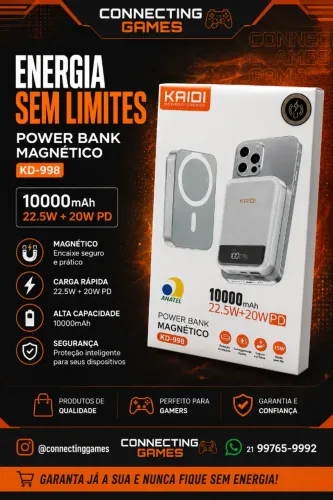 Carregador portátil magnético 