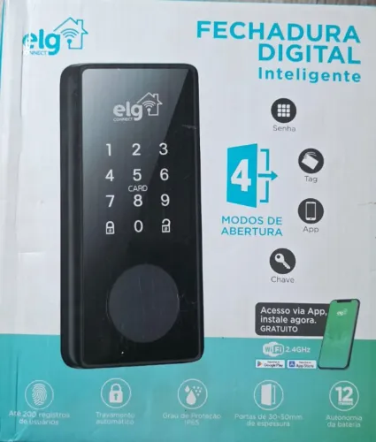 Fechadura Digital Inteligente de Embutir ELG SHFD701