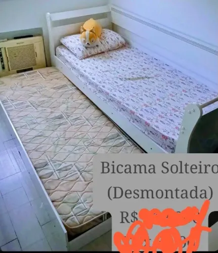 Cama solteiro com cama embutida