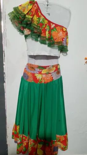 Conjunto junino de Carimbó tecido de qualidade P