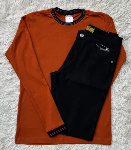 Kit M Camisa Longa e Bermuda Preta