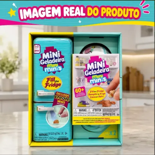 Mini Geladeira Mini brands Com 2 Cápsulas Surpresa!