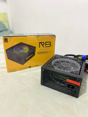 Fonte Rgb Brx 650w 80 Plus Bivolt Atx Gamer Supply Power Preto