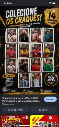 figurinhas da coca cola copa do mundo 2026