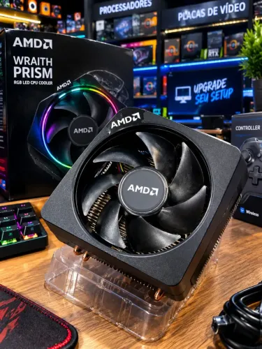 Cooler Gamer Wraith Prism ARGB AM4/AM5 Com Pasta Térmica (Acessório novo Cx lacrada)