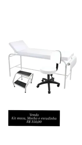 Vendo Kit estética: maca, Mocho e escadinha