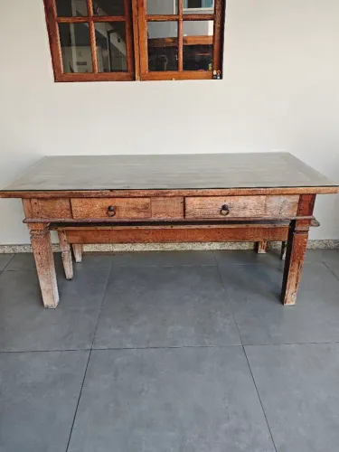 MESA MADEIRA DEMOLICAO BARATA 6 LUGARES