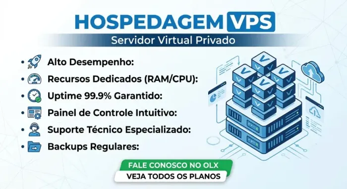 # Hospedagem de Máquina Virtual (VPS) - Servidor Virtual Precisa de um servidor virtual p