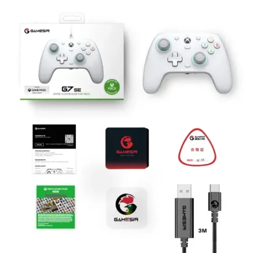 Controle Gamesir G7 Xbox X/S SE - Xbox e Pc - Branco - Laranja - Lacrado