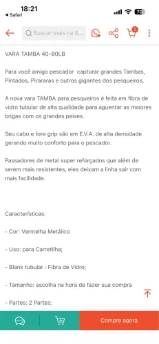 Vara de pesca