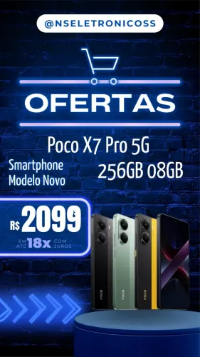 Xiaomi Poco X7 Pro 256GB 08GB RAM Novo Preto Amarelo Verde 