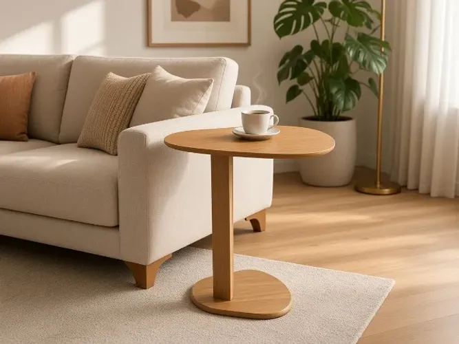 Mesa Auxiliar Orgânica 70x60cm (NOVO A PRONTA ENTREGA)