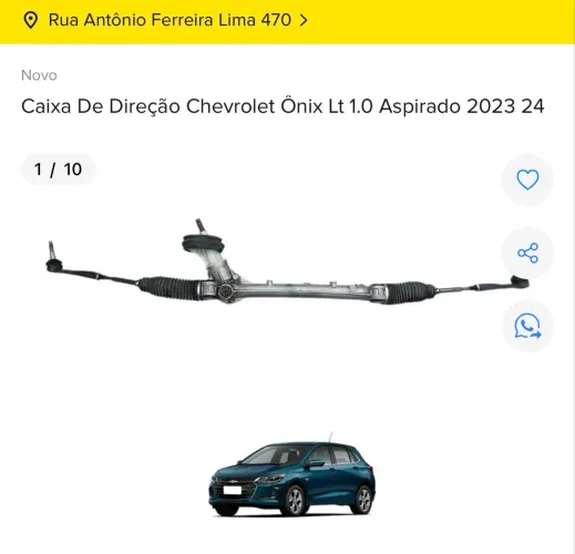 CAIXA DE DIREÇÃO CHEVROLET ONIX PLUS