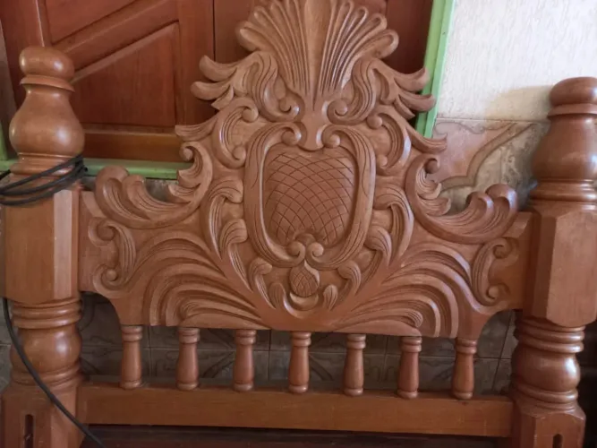 cama de madeira cerejeira casal