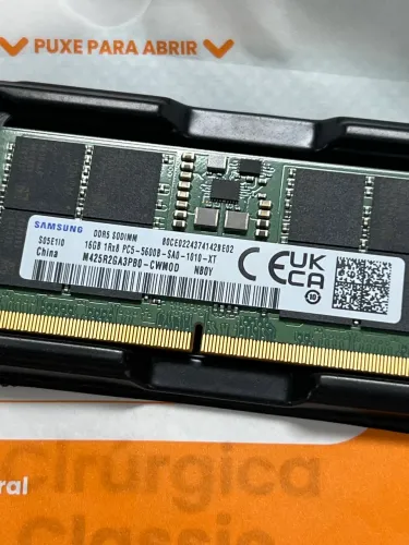 Pente para NOTEBOOK Memoria RAM DDR5 Samsung 5600mhz 1x16gb original da Lenovo