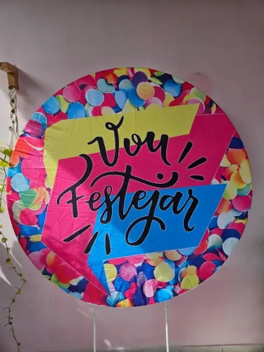 Painel sublimado Vou Festejar/Carnaval