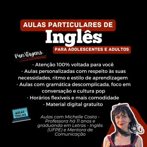 Aulas Particulares de Inglês | Online e presencial em Recife