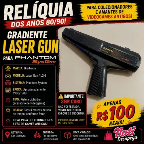 ? Pistola Laser Gradiente Phantom System - Relíquia Anos 80/90