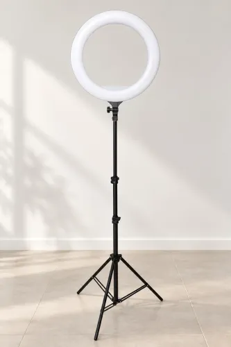 Ring Light Profissional YQ-460A 18 pol. 80W + Tripé Metálico