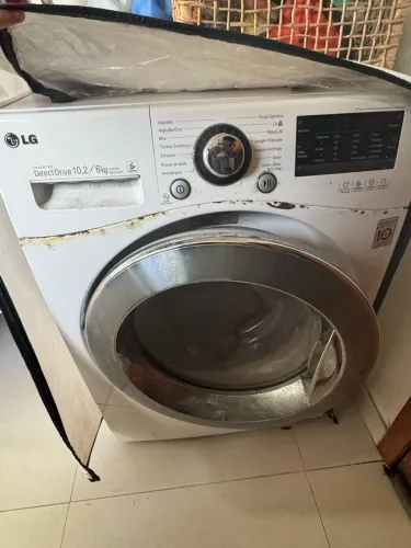Máquina lavar lg lava e seca directdrive 10,2 6kg wd1412rt - sem placa eletrônica 