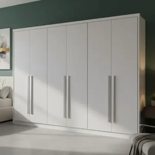 Roupeiro Robust Plus Branco 6 Portas Frete Grátis - Até 12x S/ Juros