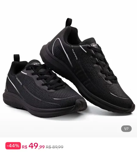 Tênis Preto e Branco