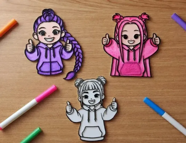 Kit de Pintura K-Pop - Personagens Estilo Chibi (Impressão 3D)
