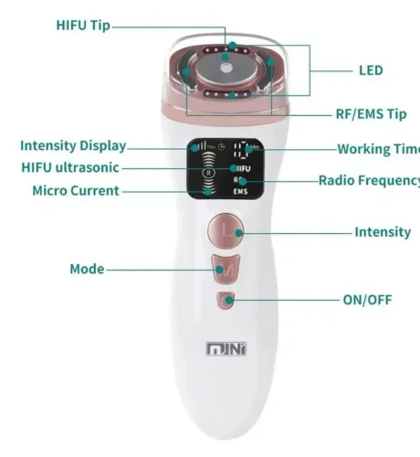 Mini ultrassom micro ficado e rádio frequência Hifu