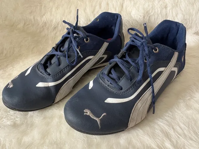 Tênis Casual Usado Azul e Branco Sapatênis Masculino