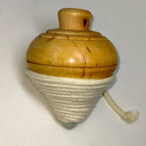 Pião Retrô artesanal de Madeira