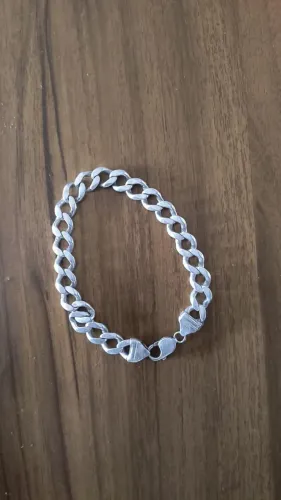 Pulseira masculina de prata