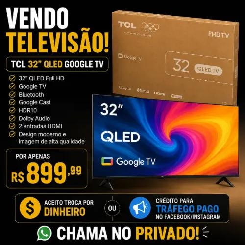 TV TCL 32 - NA CAIXA