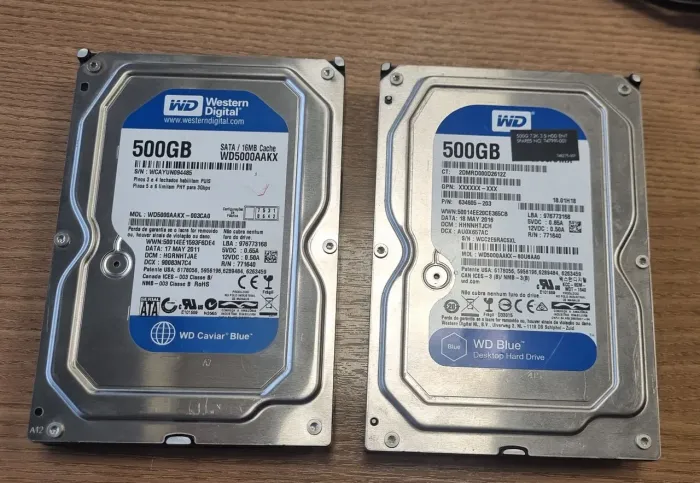 Hd western digital WD 500gb 2 unidades