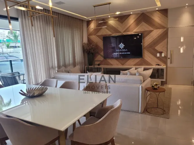 Apartamento de 3 suítes no Jardim Petrópolis, Cuiabá-MT: 165m², sala ampla e 2 vagas de ga