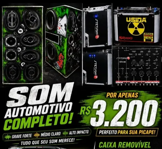 Som automotivo completo