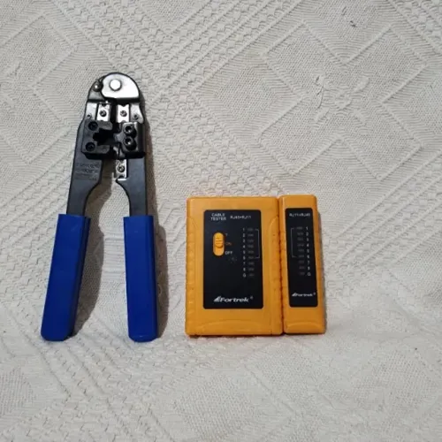 KIT Alicate Crimpagem RJ45 + Testador de Rede