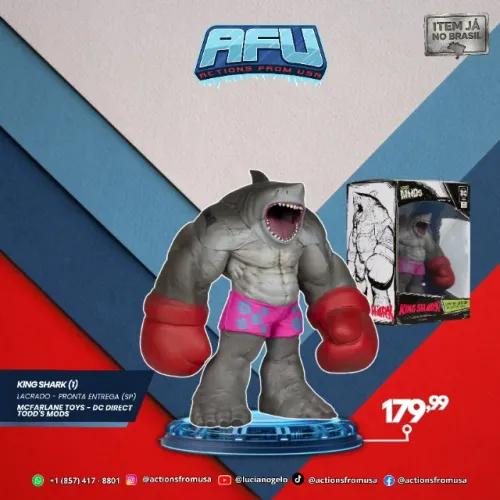 Tubarão Rei (King Shark) Dc Direct Todd's Mods Mcfarlane Toys